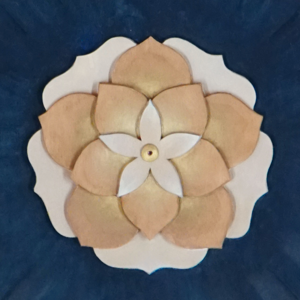 Aline Marion, The Four Subtle Aspects of Creation, Painting on Wood Carving